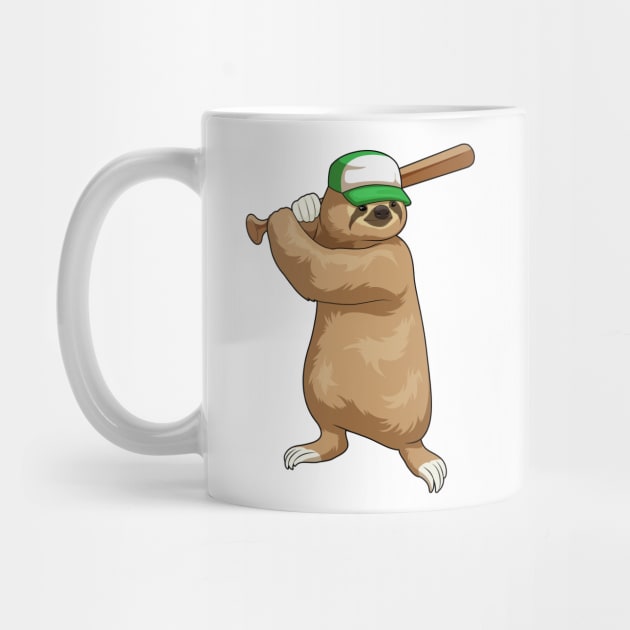 Sloth Baseball Baseball bat by Markus Schnabel